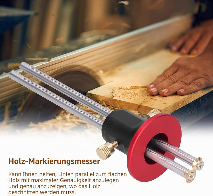 Radmarkierungslehre, Markierungslehre Klingentyp Doppelt, Holzanreisser, Markierungswerkzeug, Holzbe