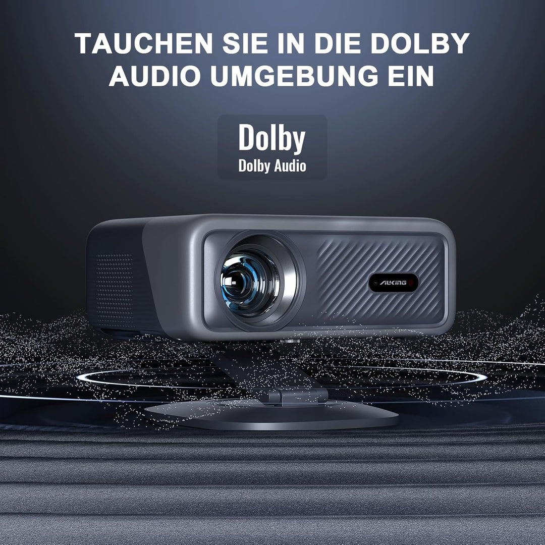 Smart Beamer 4K[Netflix Official &amp; 3D Dolby Audio] VISSPL 28000 Lumen Autofokus/Auto Trapezkorrektur