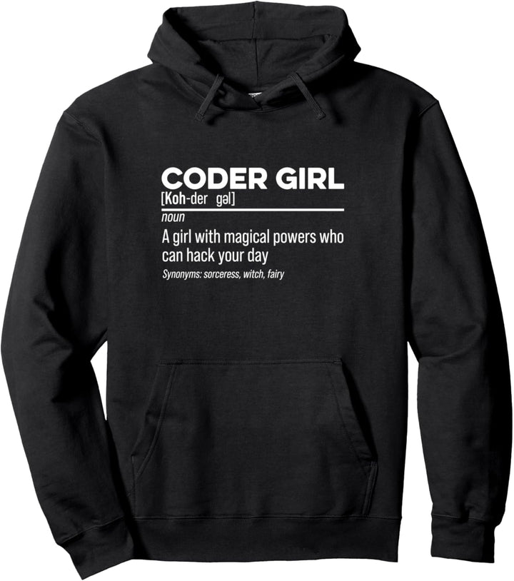 Coder Girl Definition Noun Software Entwickler Programmer Pullover Hoodie