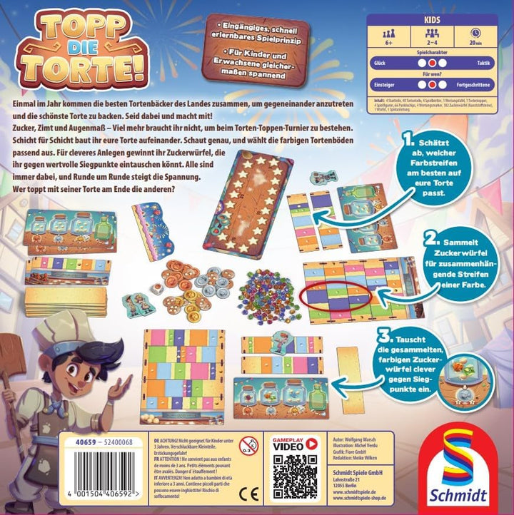 Schmidt Spiele 40659 Topp die Torte!, Kinderspiel des Jahres 2025 Standardgrösse, Standardgr&amp;