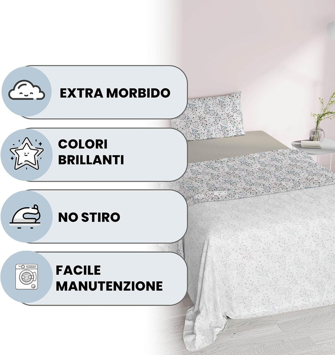 Italian Bed Linen Fantasy Bettwäsche, Flor, Kleine doppelte Flor Kleine doppelte, Flor Kleine doppel