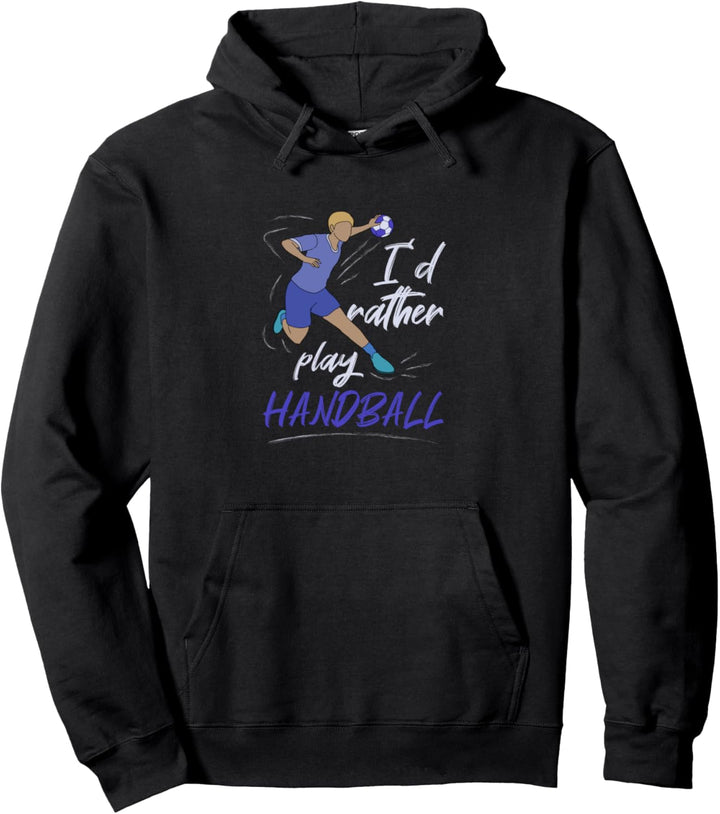 Eher Handball spielen Lustiger Spruch Hallensport Pullover Hoodie