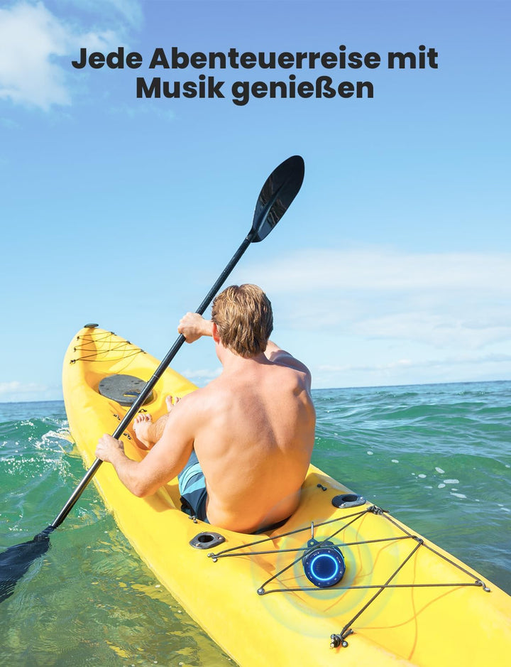 RIENOK Bluetooth Lautsprecher Duschradio FM Radio 12 Std. IPX7 Shower Speaker Bluetooth Duschlautspr