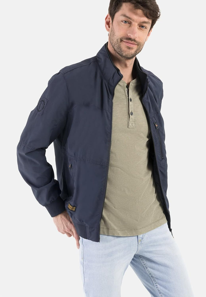 camel active Herren Blouson aus recyceltem Polyester 25 Dunkelblau, 25 Dunkelblau