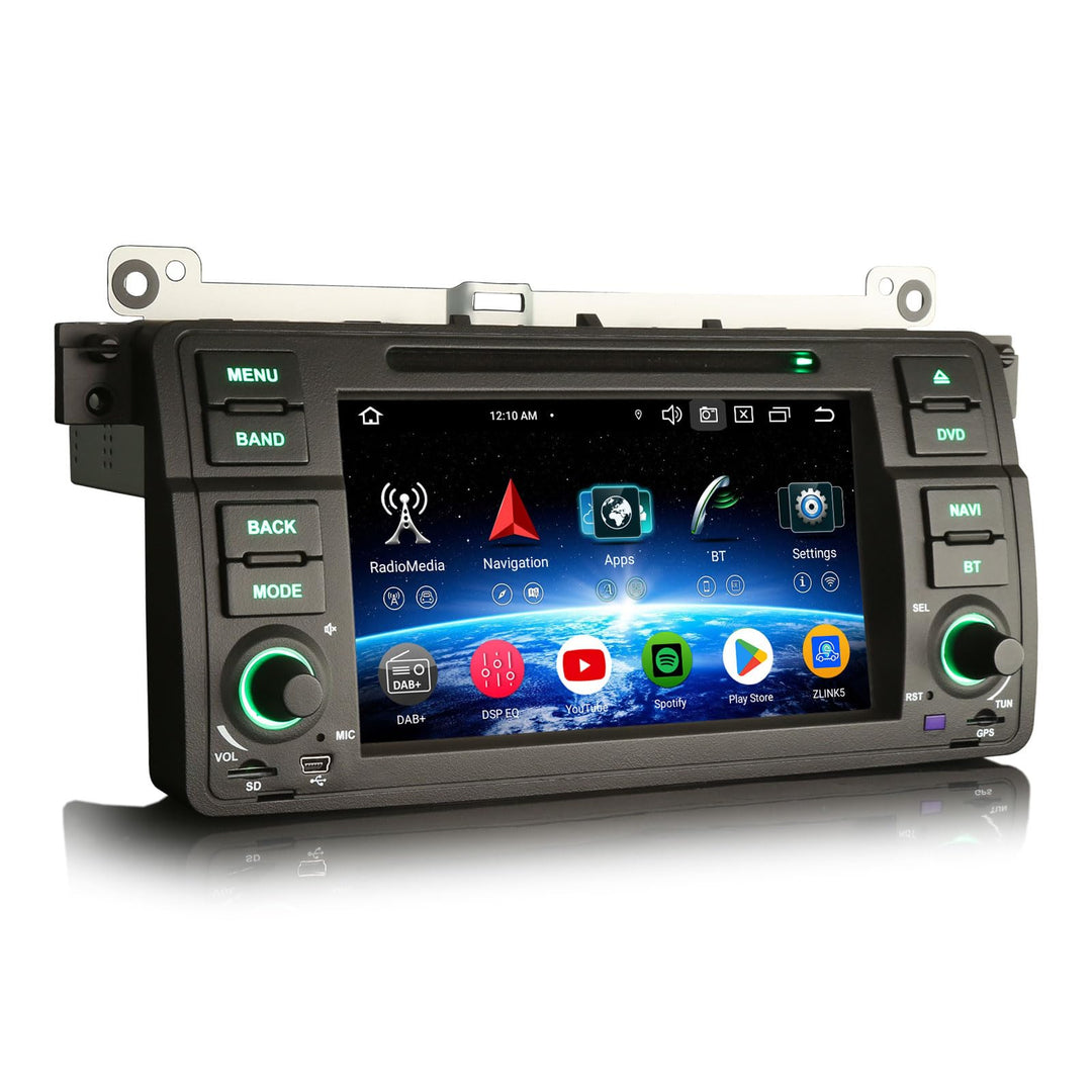 Erisin 7 Zoll 8-Kern 4GB RAM+64GB ROM Android 14 Autoradio mit GPS Navi für BMW E46 3er 318d 320 325