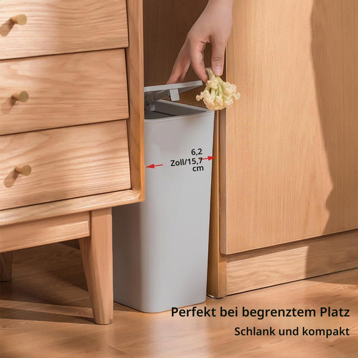 3 Stück 10 l Mülleimer mit Pop-Up-Deckel. Kleiner Mülleimer mit Deckel, Abfallkorb für Küche, Schlaf
