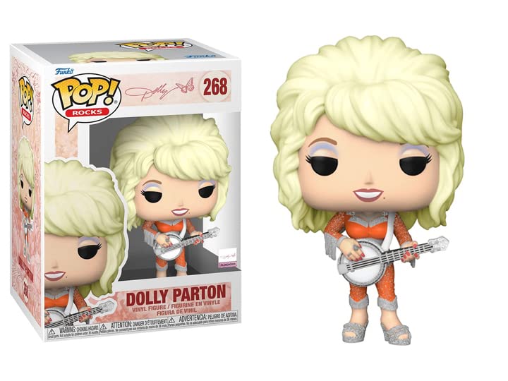 Funko Pop Dolly Parton + Protector: Pop! Rocks Vinyl-Figur (Geschenkset gebündelt mit ToyBop Box Pro
