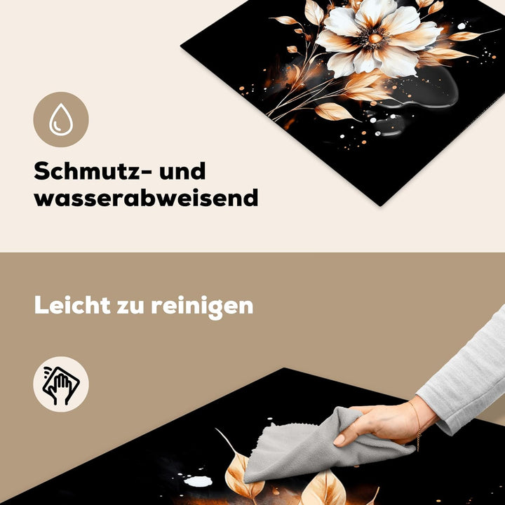 KitchenYeah© Herdabdeckplatte 59x51 cm Einteilig Ceranfeld Abdeckplatte für Induktionsschutz Ceranfe