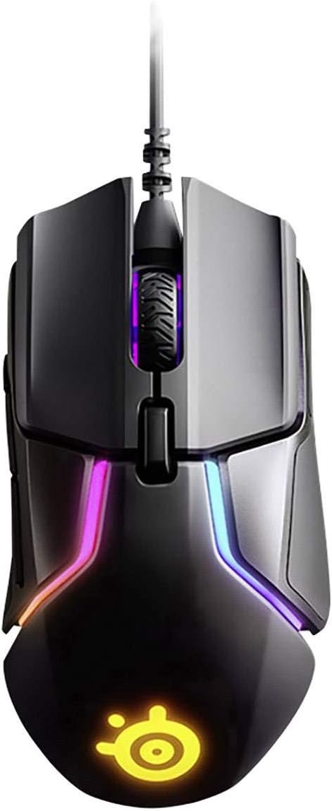 SteelSeries Rival 600 Gaming Maus, OLED-Display, Taktile Alarmierung, 16000 CPI, multicolor – schwar