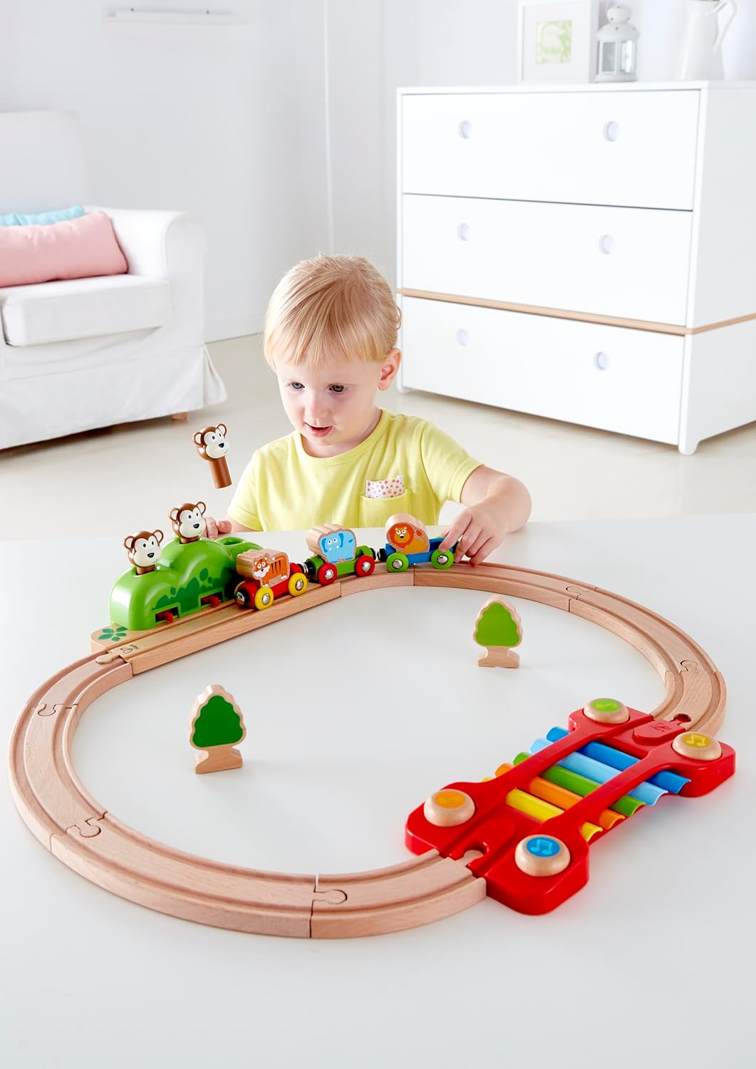 Hape E3825 Kleines Tier-Eisenbahnset