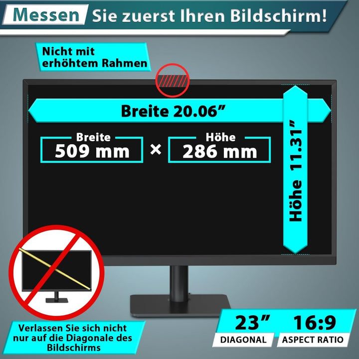 STARY 2 Stück Computer Bildschirm Blickschutzfilter für 23 Zoll Monitor 16:9 Seitenverhältnis - Anti