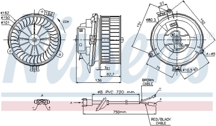 Nissens Elektromotor Gebläsemotor für Innenraumgebläse 87153