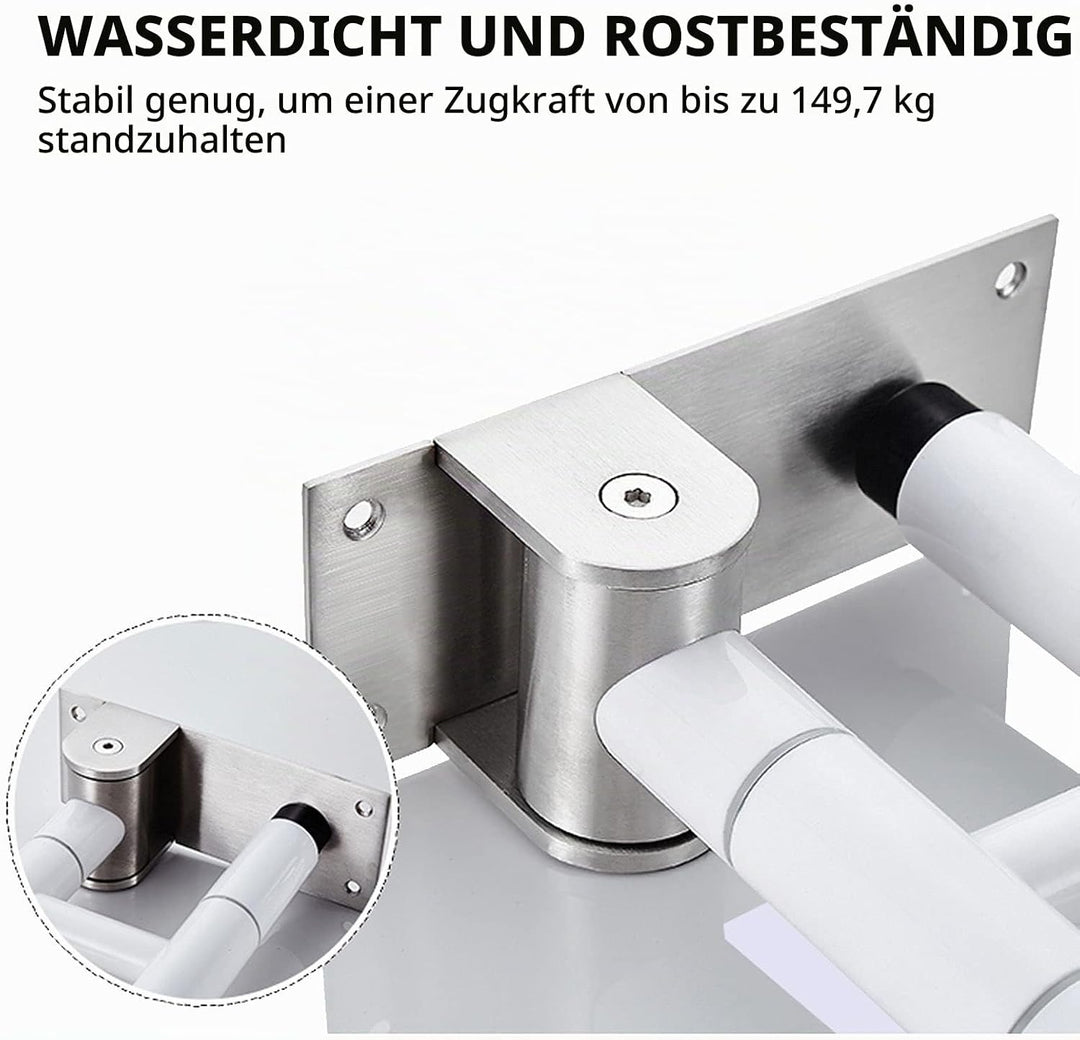 WC Haltegriff Klappbar, Wandstützgriff Stützhilfe Aufstehhilfe Toilette Stütz-Haltegriff Hochklappba