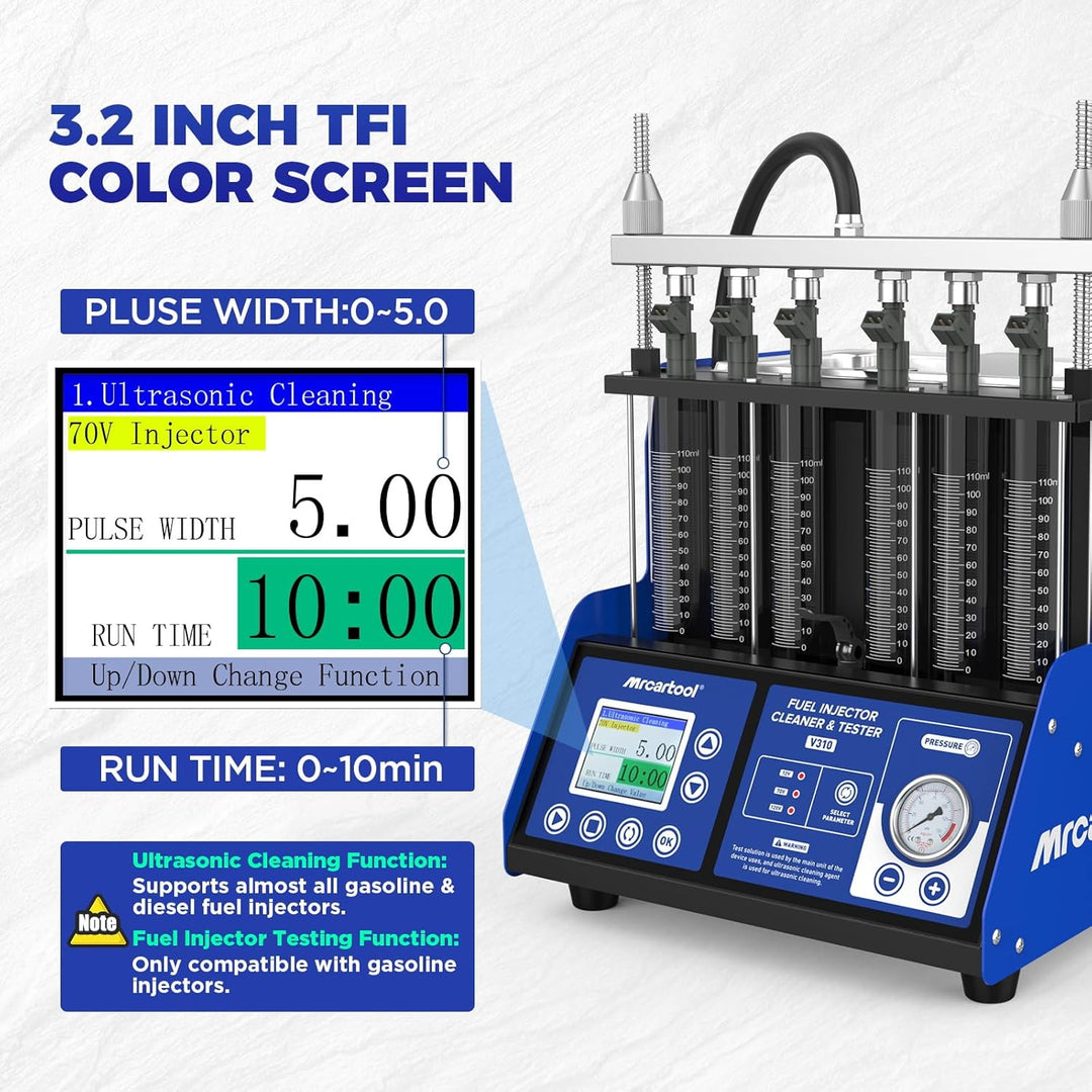 MR CARTOOL V310 GDI Kraftstoffeinspritzdüsen-Reinigungs- und Testgerät, 110V/220V Kraftstoffeinsprit