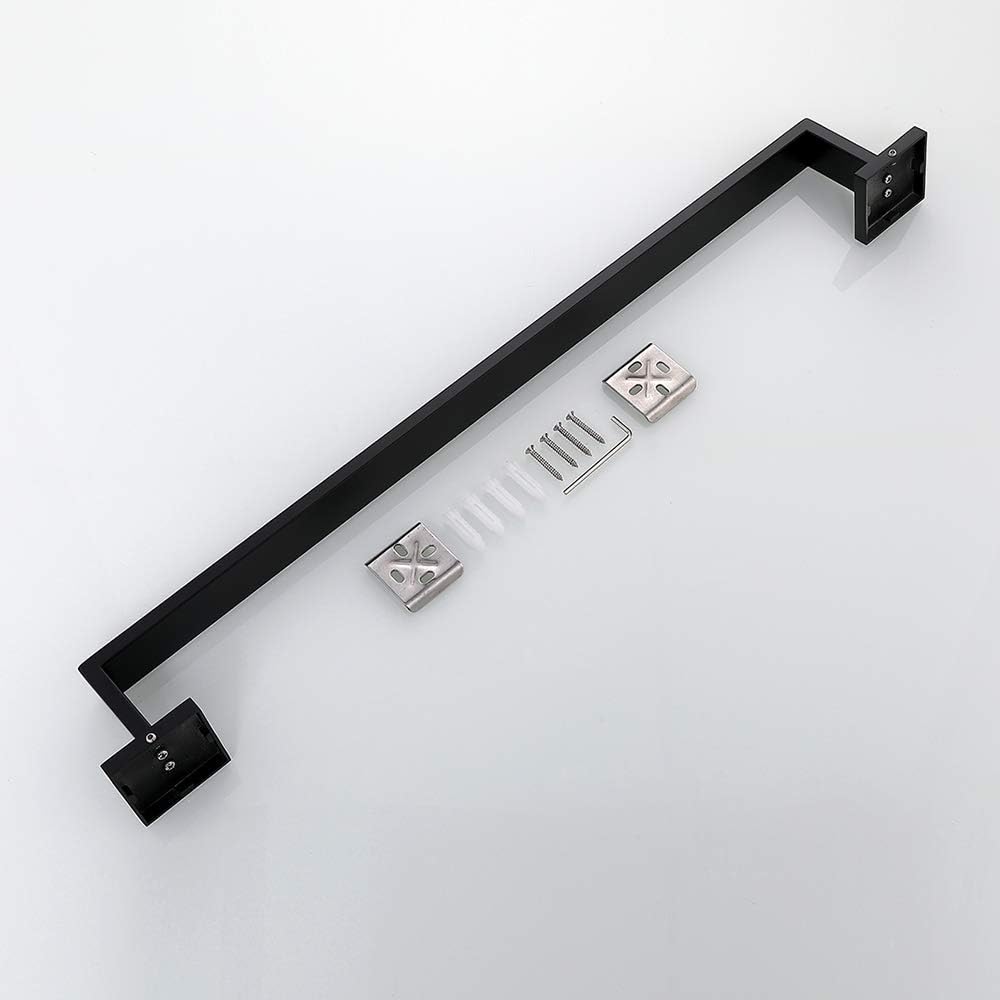 TASTOS XBJ7 Stainless Steel Towel Rack Black, Acrylic Schwarz 23.6-Inch, Schwarz 23.6-Inch