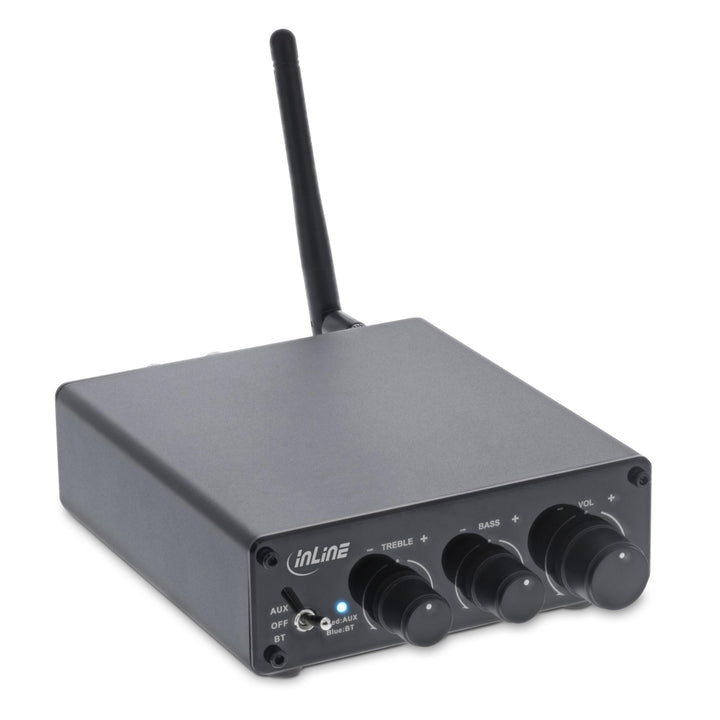 InLine Bluetooth 5.3 Audio Receiver, 96W HiFi-Verstärker, Empfänger, Cinch Stereo, für 2X Passive St