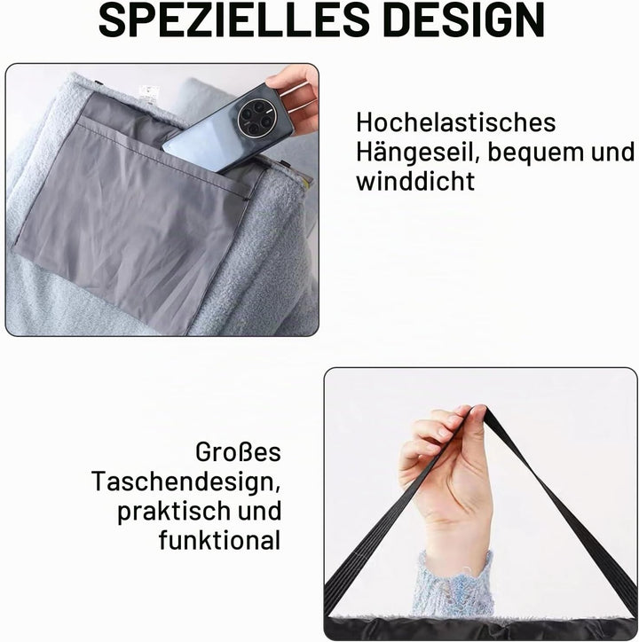 FINEVERNEK Beinschutz für Motorroller, Motorrad beinschutzdecke Roller Winter mit Lenker Handschuhe,