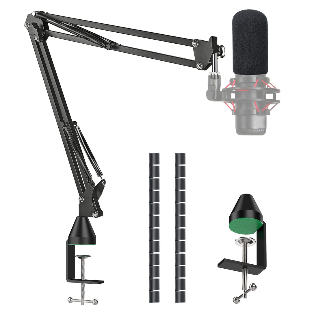 HyperX QuadCast Mikrofonarm - Mikrofonständer mit Popschutz kompatibel mit Hyperx QuadCast S Mikrofo