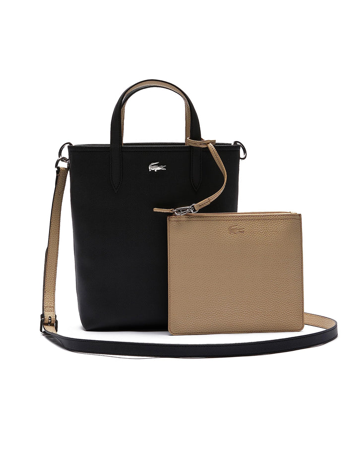 Lacoste Damen Nf2991aa Einkaufstasche Noir Krema, Noir Krema