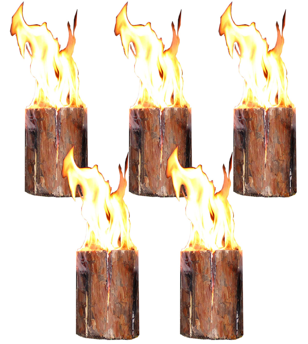 Hoyo Technology GmbH Schwedenfeuer 5 Stück Baumfackel Finnenfackel Gartenfackel Fackel H 19 cm D 9-1