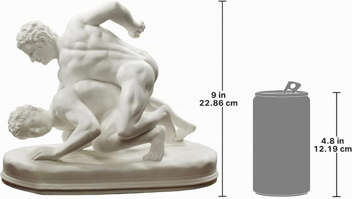Design Toscano Hellenistische griechische Ringer, Kunstharzgebundene Marmorfigur