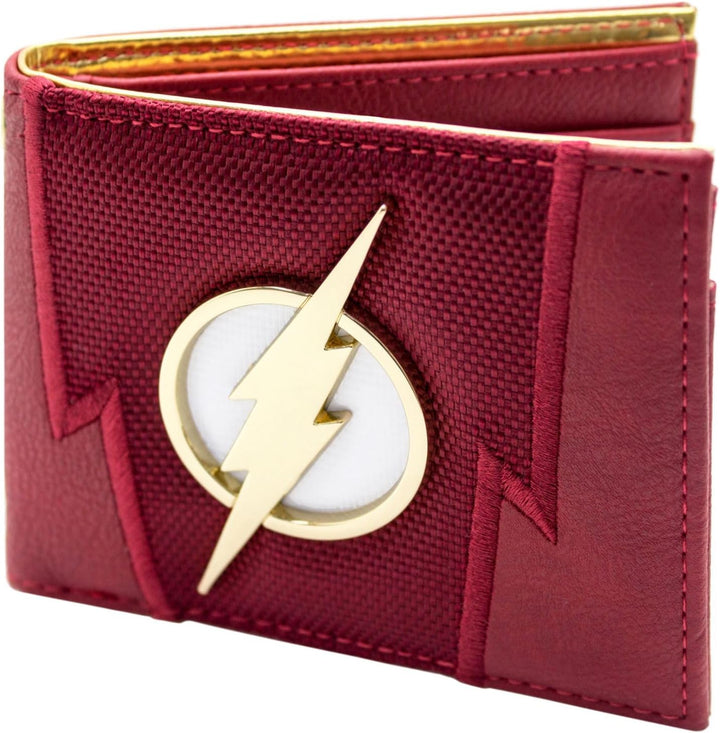 The Flash Goldener Blitz Emblem Superheld Anzug Geldbörse/Geldbeutel Klapp ID- &amp; Kartenhalter, Rot