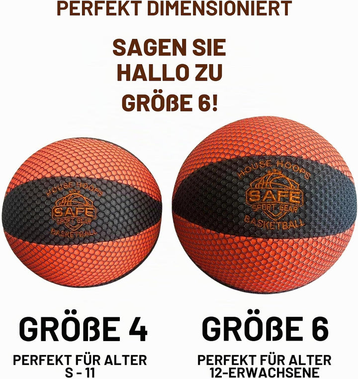 Safe Sport Gear HouseHoops Basketball – Hochwertiger, Weicher Indoor Basketball für Zuhause – Langle