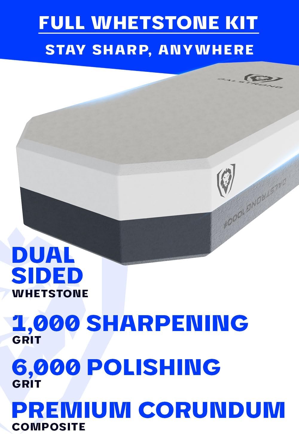DALSTRONG - Premium Portable Whetstone Set w/Oak Box - 