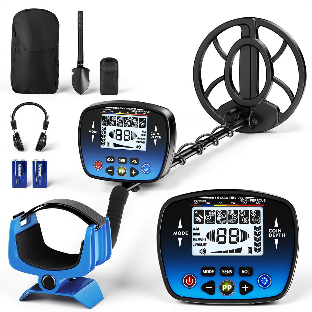 Professional Metal Detector, IP68 Waterproof Coil, 10-Inch Depth Detection, 5 Search Modes, Lightwei