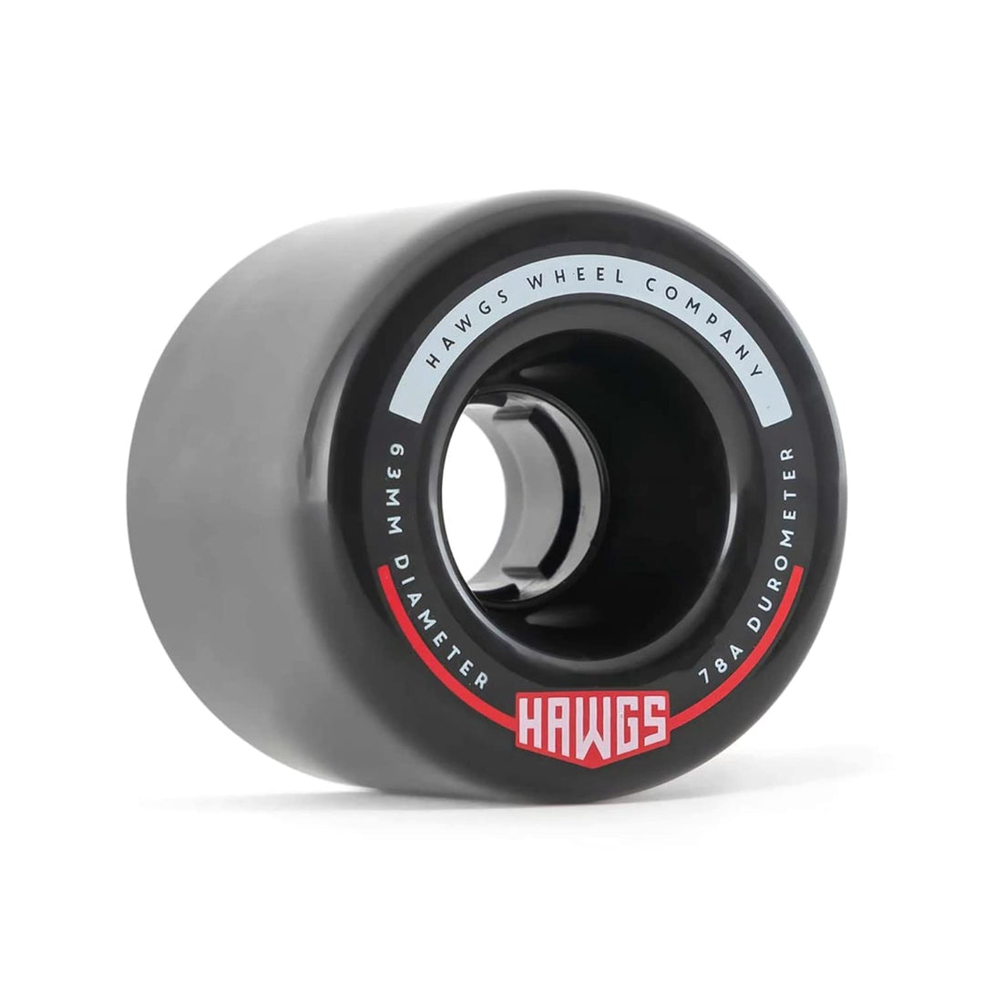 LANDYACHTZ Chubby and Fatty Hawgs Wheels 60mm/63mm 78a [Multiple Colors] Schwarz - glänzend 63mm - F