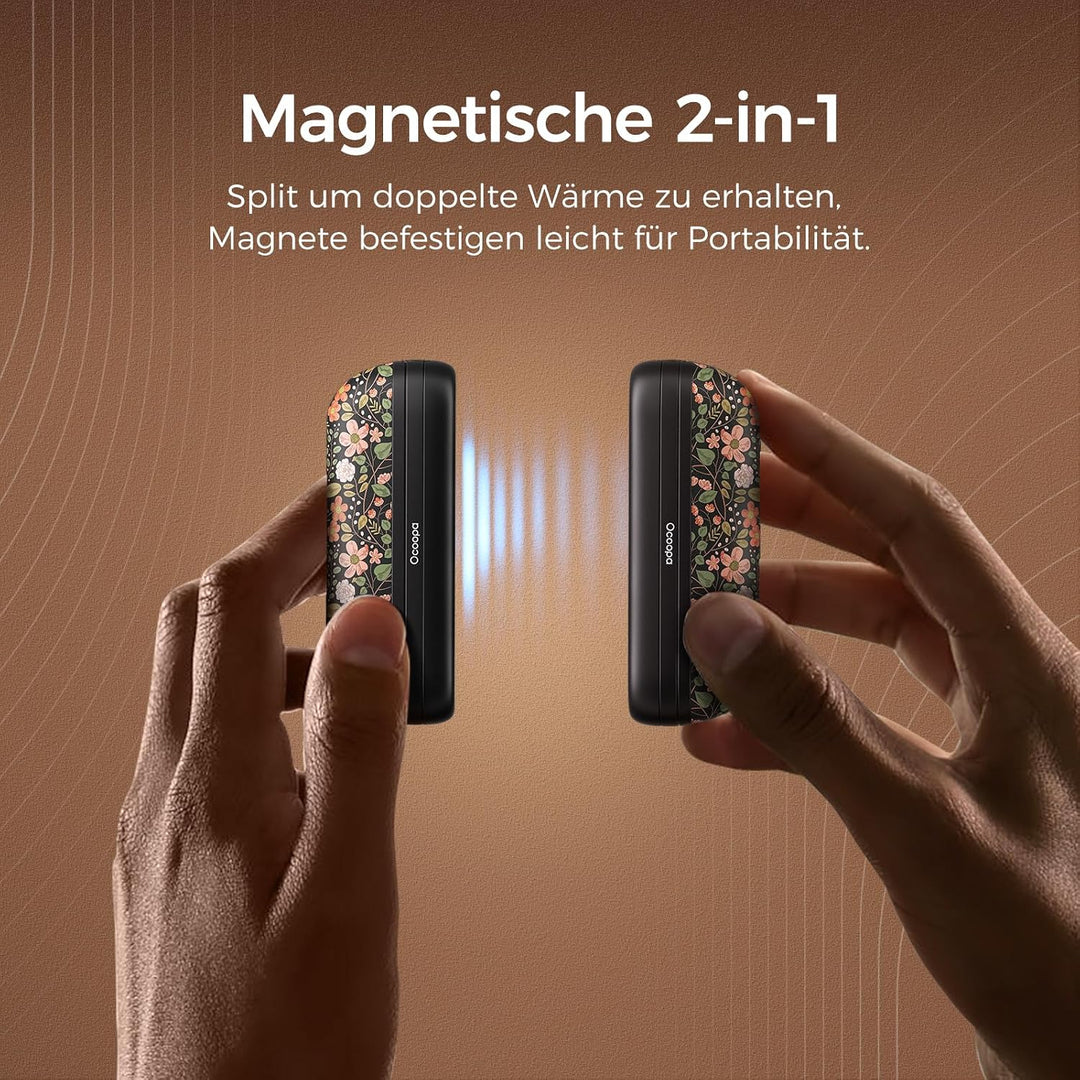 OCOOPA Handwärmer Taschenwärmer UT2S Mini, 5200mAh, Handwärmer Magnetisch Elektrisch 2er Set, Tasche