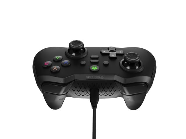 Genesis Mangan 300 Controller mit Kabel Schwarz, USB-C Gamepad für PC Nintendo Switch Mobile, Androi