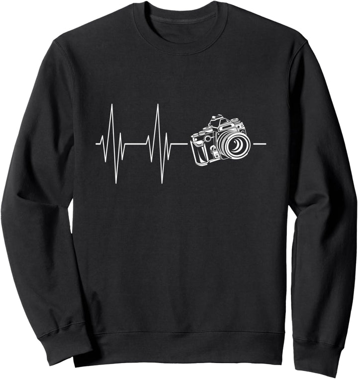 Kamera Herzschlag Geschenkidee für Fotografen Sweatshirt