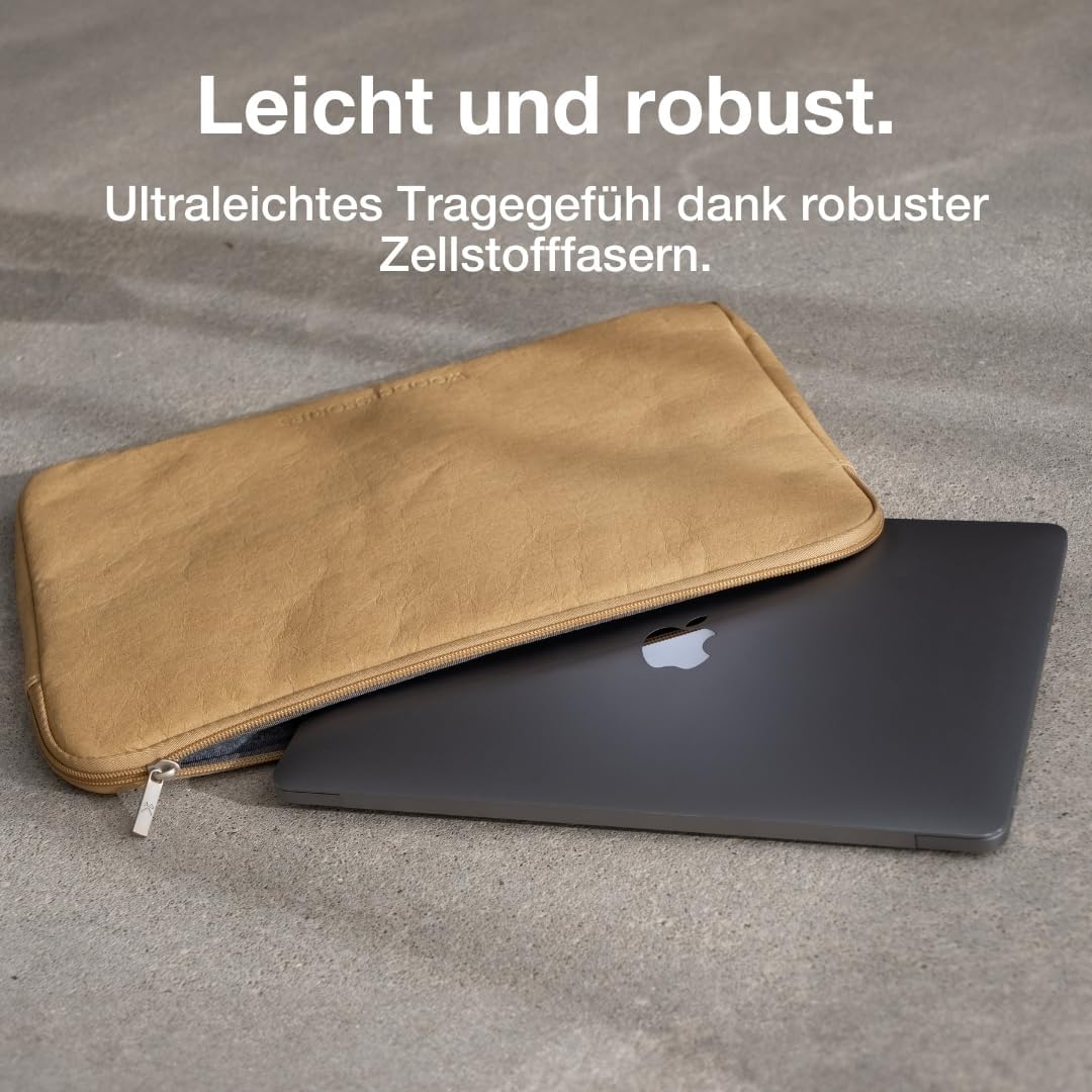 Woodcessories Laptophülle 15-16 Zoll Rundumschutz | Nachhaltige Laptoptasche wasserabweisend, Notebo