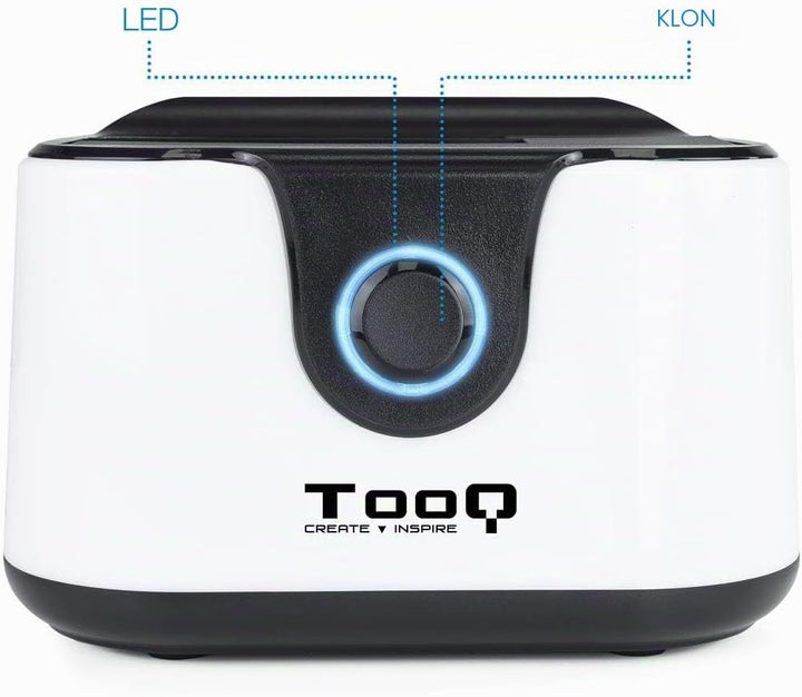 TooQ TQDS-802BW - Dockingstation Anschlussbasis mit doppeltem SATA Schacht für 2,5 und 3,5 Zoll Lauf