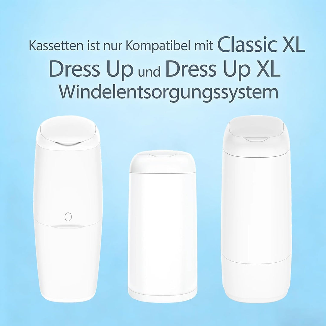 15er-Pack Windeleimer Nachfüllkassetten für Dress-Up,Dress-Up XL und Classic XL,Geruchsdichte Einged