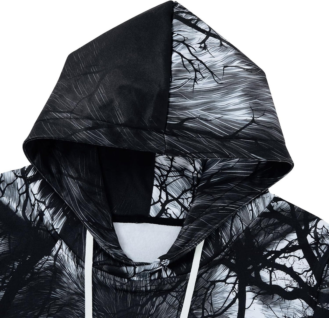 ALISISTER Unisex Hoodie Herren Damen 3D Druck Kapuzenpullover Langarm Hooded Pullover Sweatshirts mi