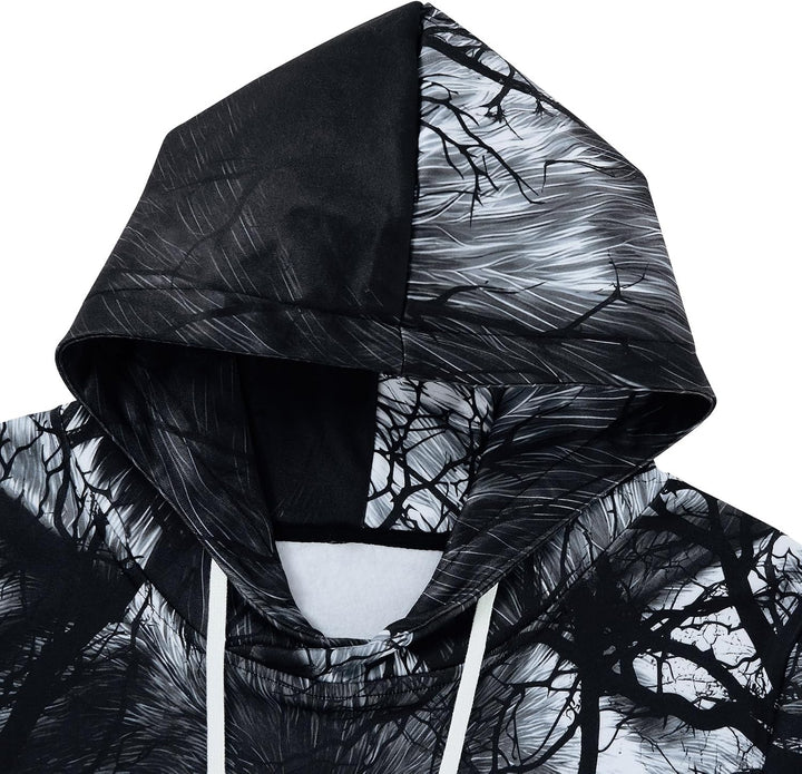 ALISISTER Unisex Hoodie Herren Damen 3D Druck Kapuzenpullover Langarm Hooded Pullover Sweatshirts mi