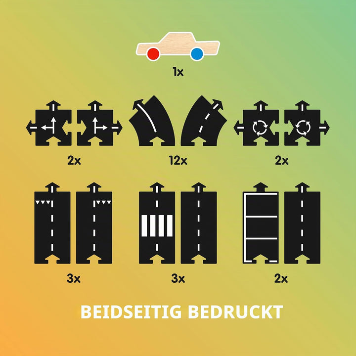Waytoplay Highway - Die Flexible Spielzeugstrasse, 24 st. MIT Auto, Spielen Sie mit Ihren Autos drin