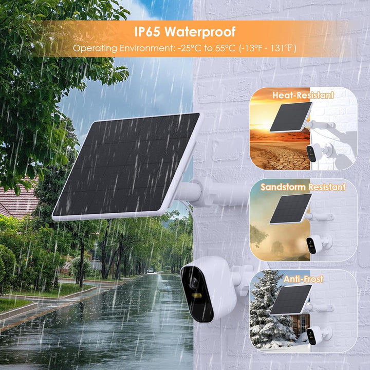 Solarpanel für eufy Kamera, 6W eufy Solarmodul für eufyCam E,2/2 Pro,2C/2C Pro,3/3C, soloCam E20/E40
