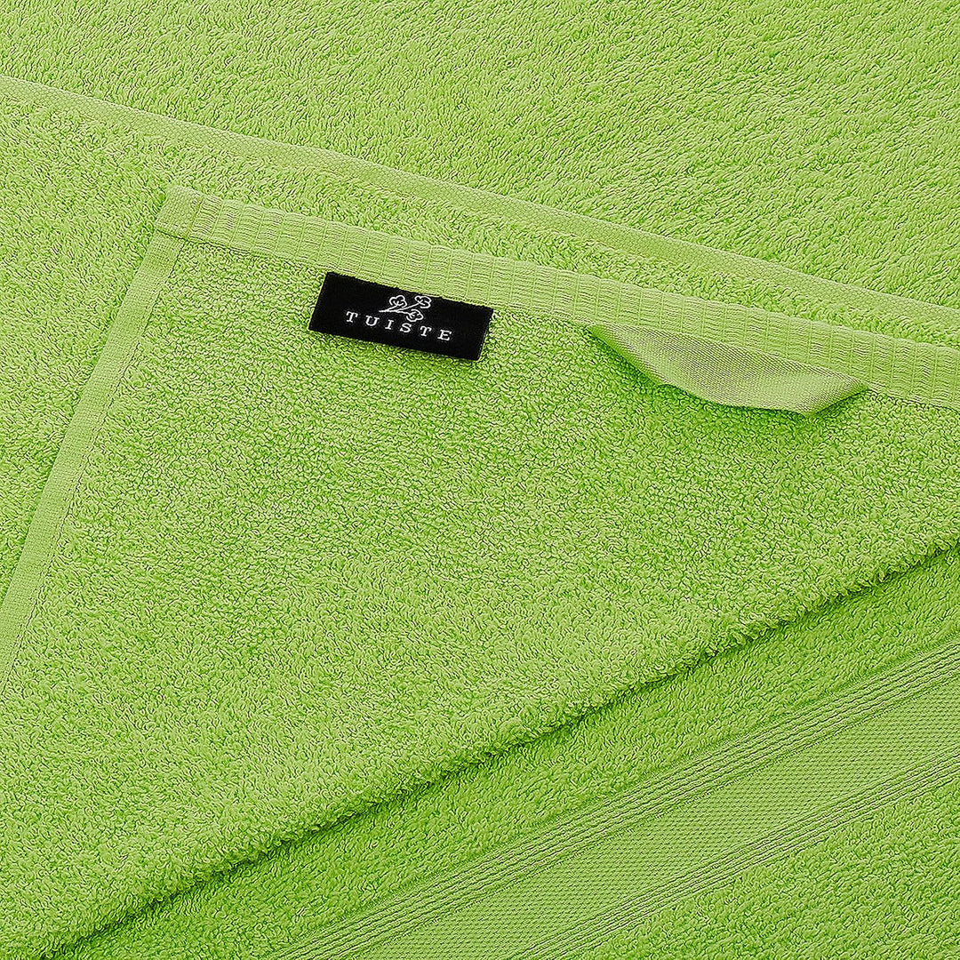 Tuiste Handtücher Set Apfel Grün |%100 Baumwolle Handtuch Set 8 Teilig | 2X Badetücher (70x140), 4X