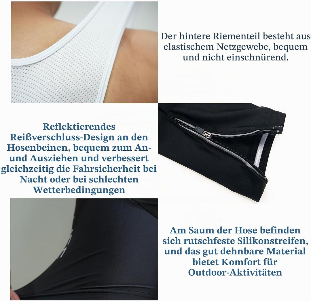 HOMTOL Radtrikot Set Herren Langarm Kurzarm Fahrradbekleidung Fahrradtrikot Triathlon Anzug Herren F