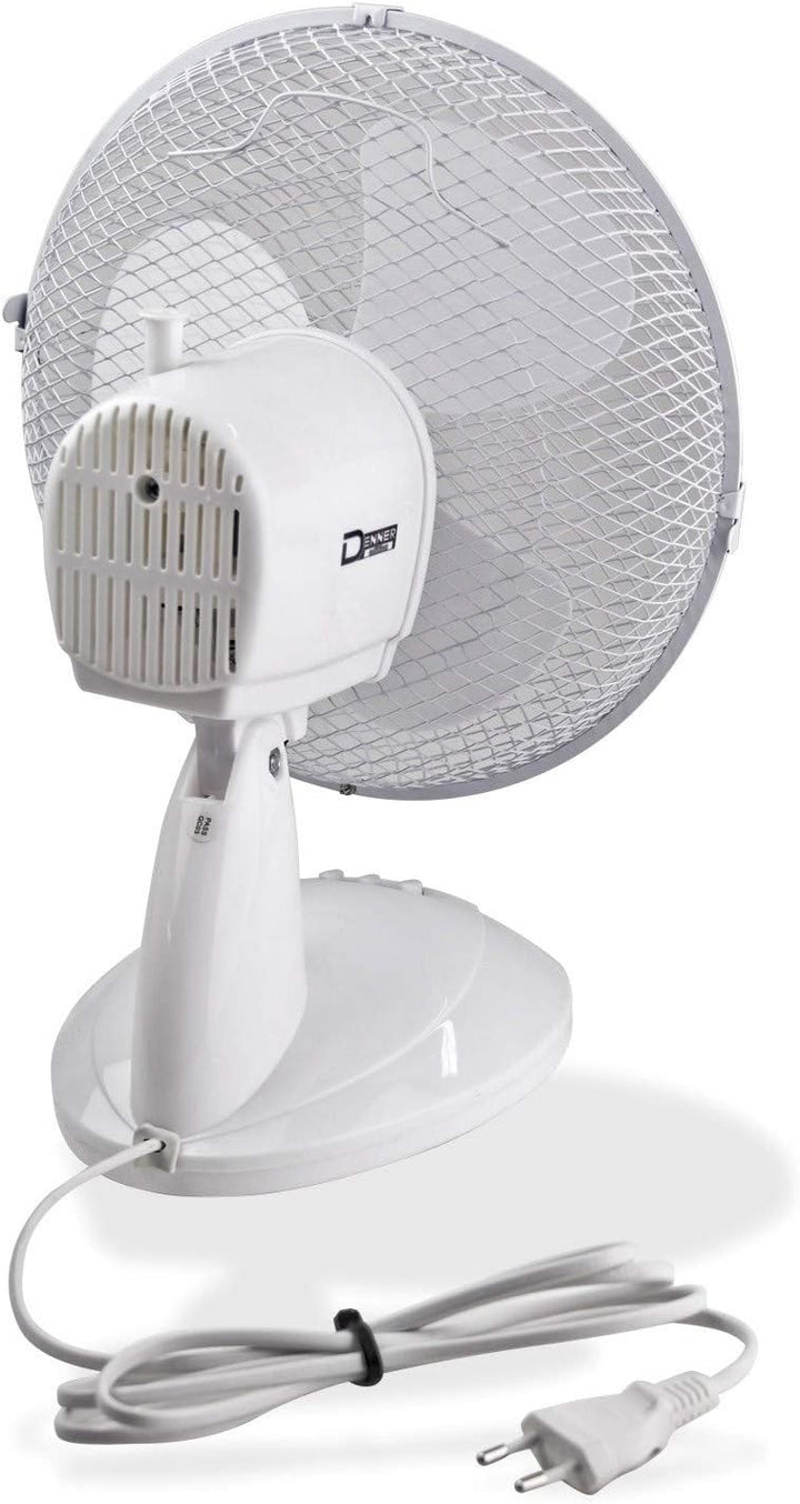 DEMA Tischventilator Ø27 cm – Ventilator, Schreibtischventilator, Standventilator – oszillierend, le