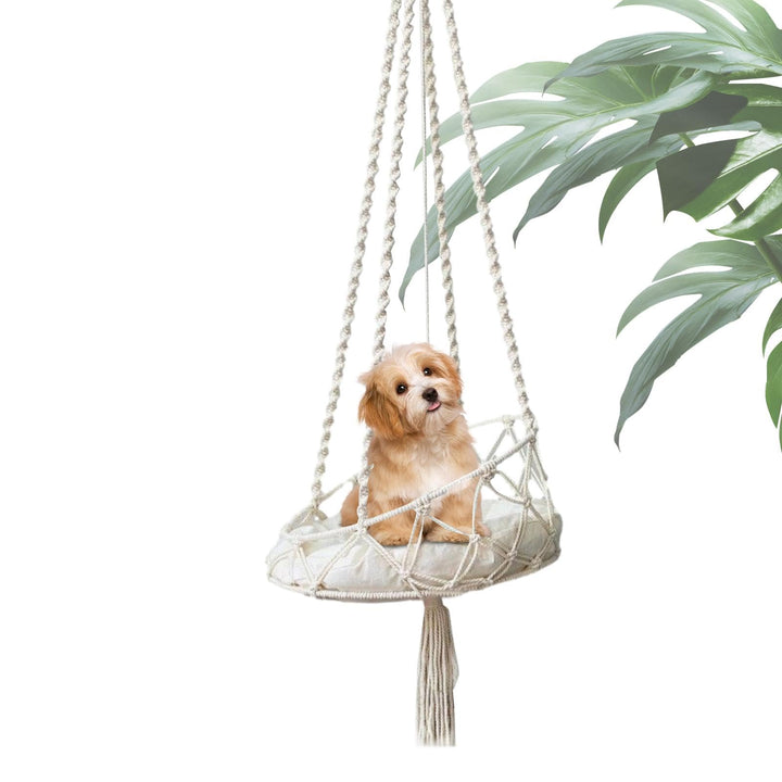 Katzenschaukel-Hängematte,Makramee-Katzenhängematte, Makramee Boho Hängemattenbett Für Katzen, Boho-