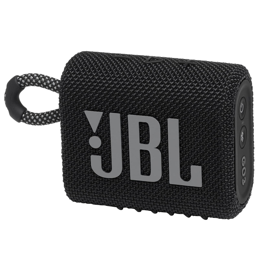 JBL Go 3: Tragbarer Lautsprecher mit Bluetooth, integrierter Akku, wasserdicht und staubdicht, Schwa