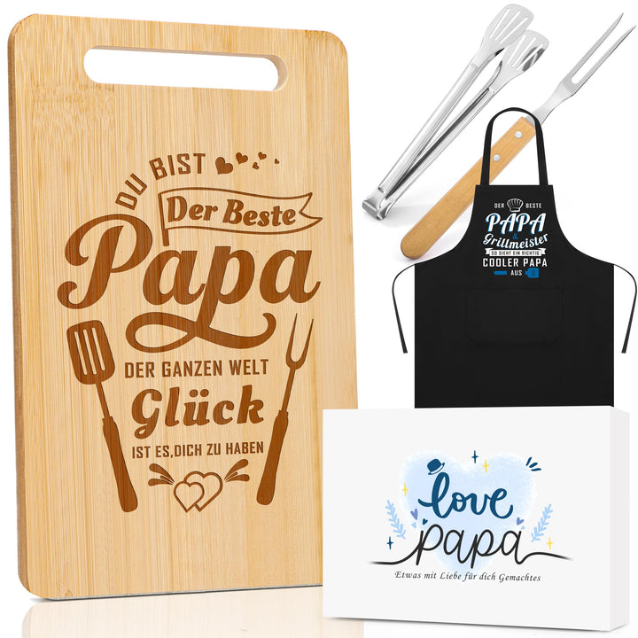Geschenke für Papa, Graviertes Bambus Schneidebrett, Vatertagsgeschenk, Papa Geschenk Geburtstag, Be