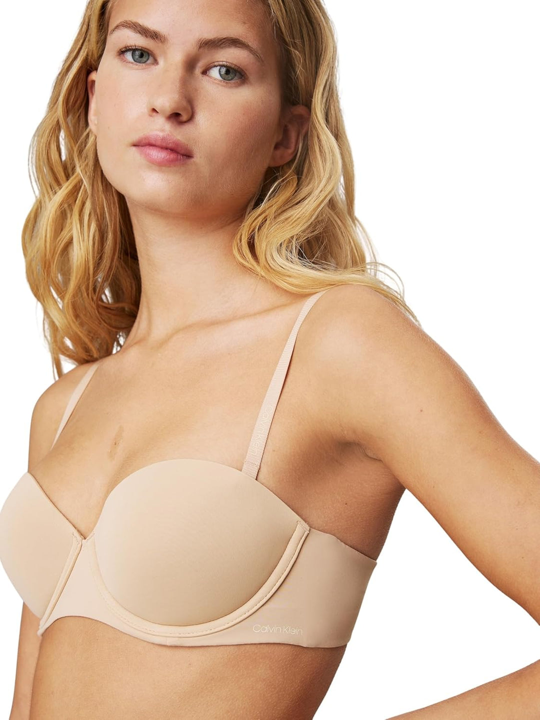 Calvin Klein Damen Trägerloser BH Push-Up 65C Beige (Bare), 65C Beige (Bare)