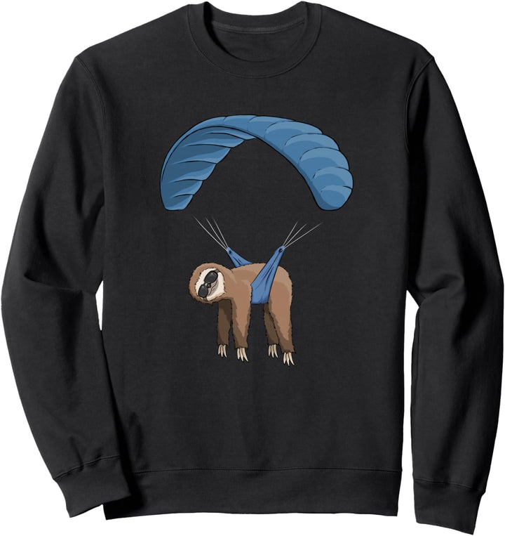 Gleitschirm Skydiving Paragliding Funky Fliegendes Faultier Sweatshirt