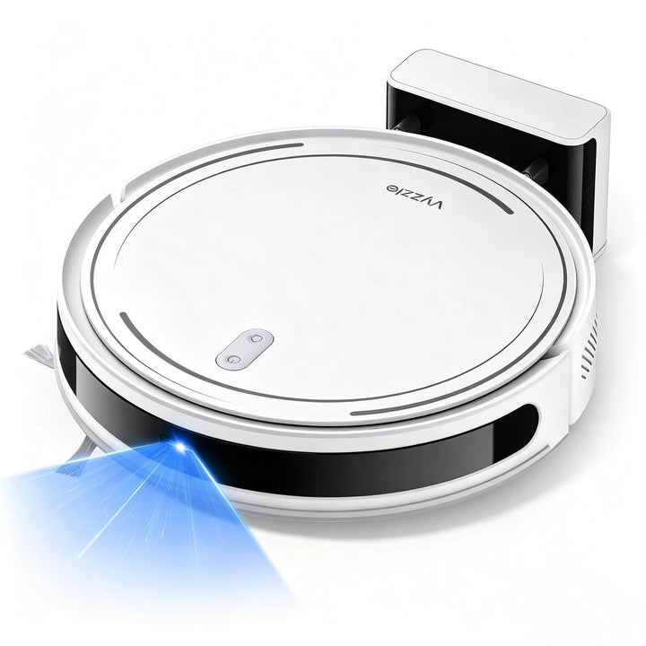 Vyzzle Saugroboter mit Wischfunktion, 8.000 Pa Saugkraft, LDS-Navigation Weiss M, Weiss M