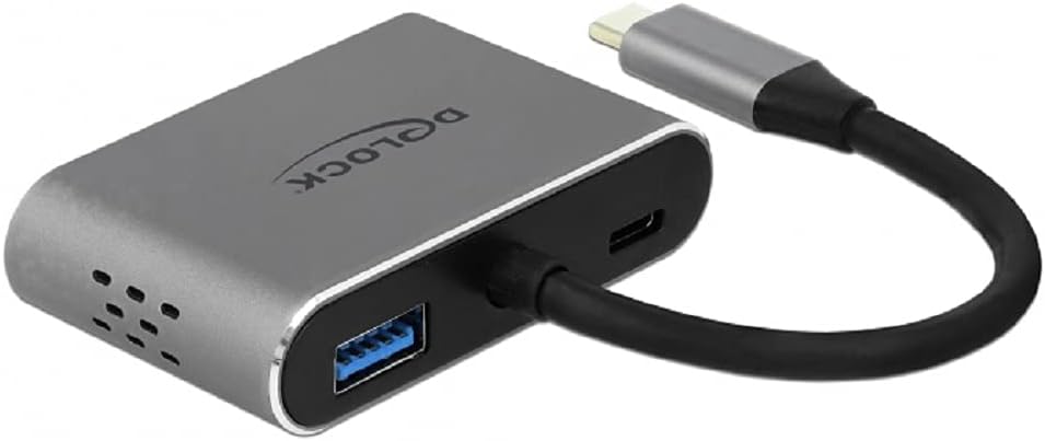DeLOCK USB Type-C Adapter zu HDMI und VGA mit USB 3.0 Port und PD